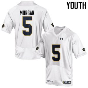 Notre Dame Fighting Irish Youth Nyles Morgan #5 White Under Armour Authentic Stitched College NCAA Football Jersey KPN6099CP